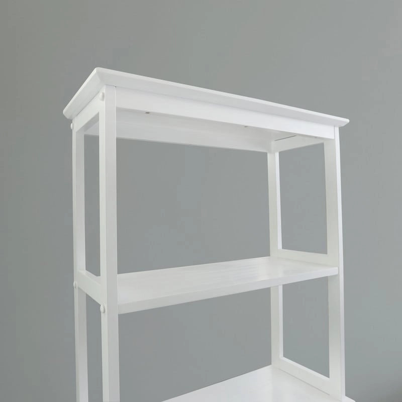 Spacesaver Solid Wood Over The Toilet Rack with Shelves - N/A