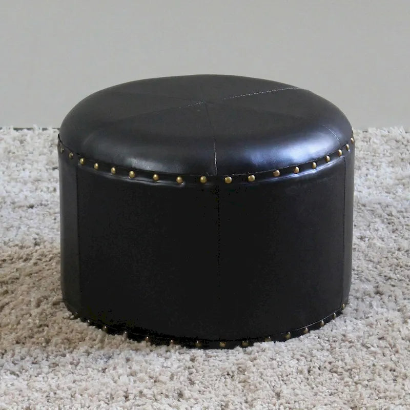 International Caravan Carmel Round Ottoman Stool