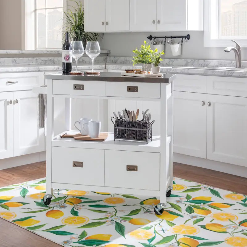 Julianna Stainless Steel Kitchen Cart