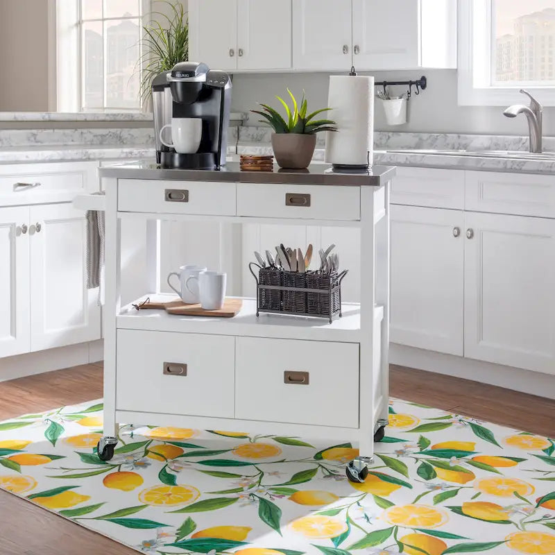 Julianna Stainless Steel Kitchen Cart