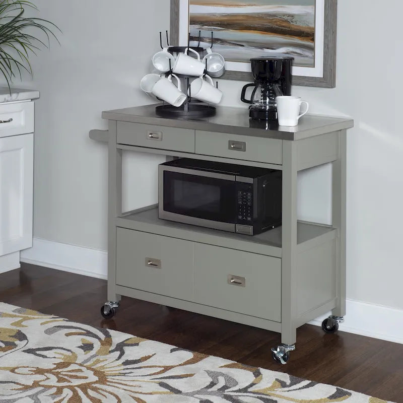Julianna Stainless Steel Kitchen Cart
