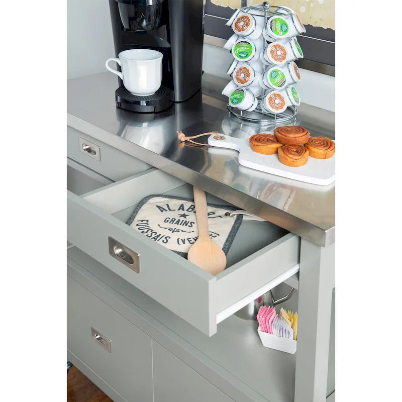 Julianna Stainless Steel Kitchen Cart