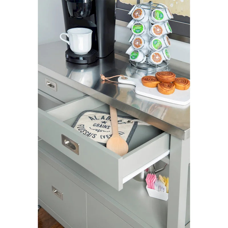 Julianna Stainless Steel Kitchen Cart