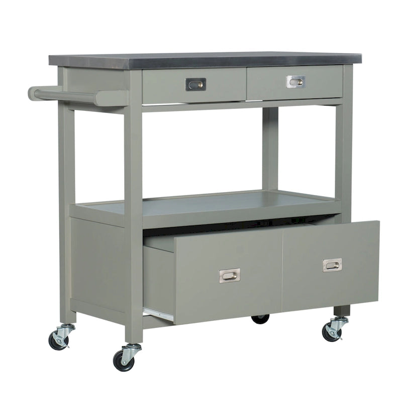 Julianna Stainless Steel Kitchen Cart