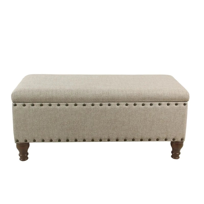 Copper Grove Reze Storage Bench with Nailhead Trim