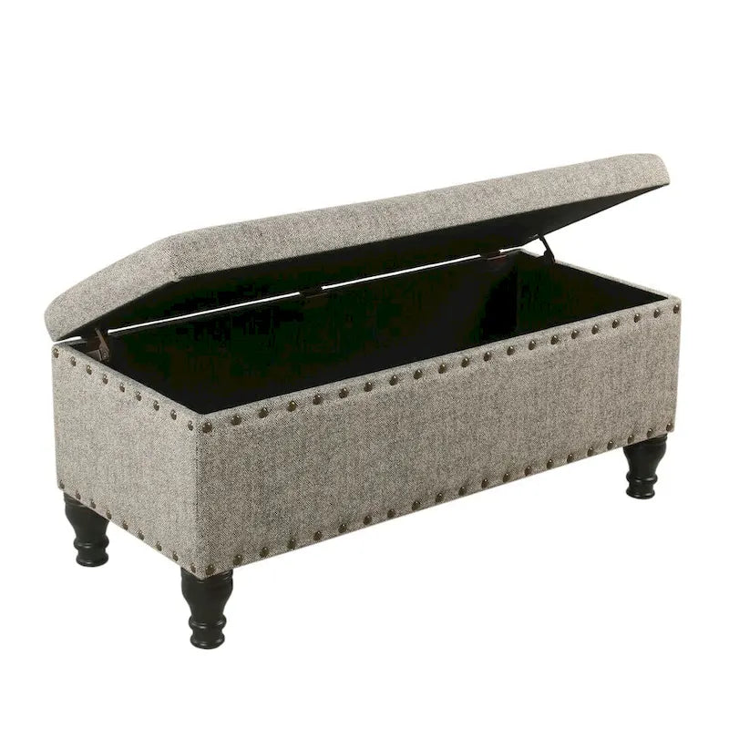 Copper Grove Reze Storage Bench with Nailhead Trim