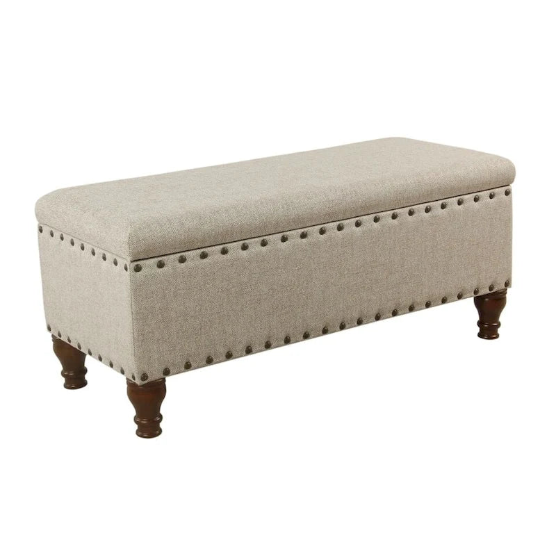 Copper Grove Reze Storage Bench with Nailhead Trim