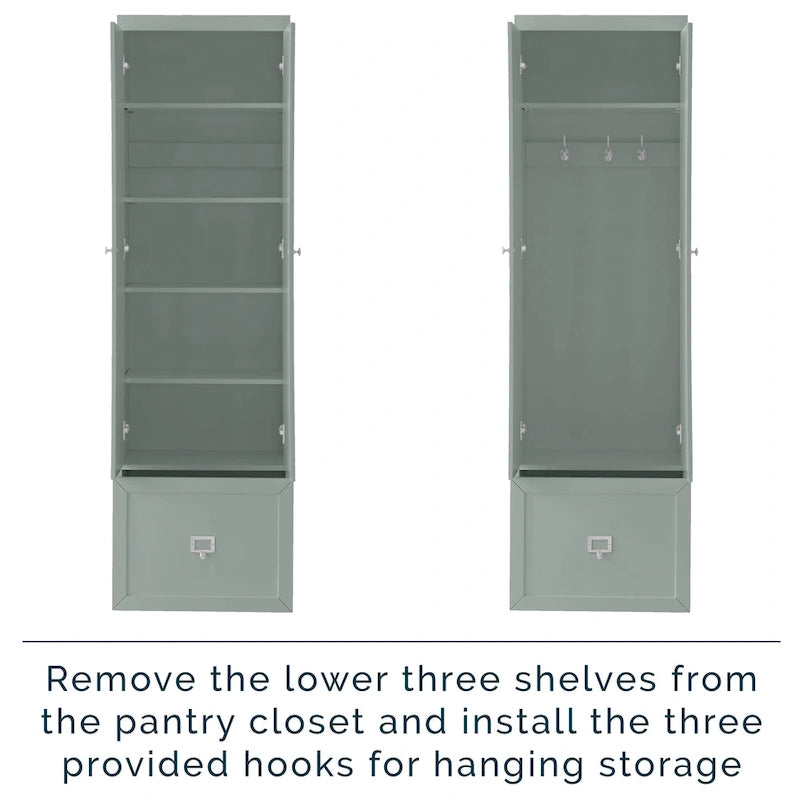 Crosley Harper Convertible Pantry Closet - 12.5 x 22 x 74