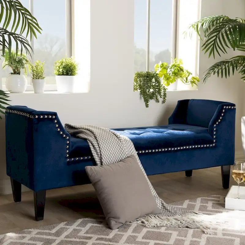 Modern and Contemporary Velvet Bench