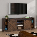 Bridgevine Home Farmhouse 85 inch TV Stand Console for TVs up to 95 inches, No Assembly Required, Aged Whiskey Finish