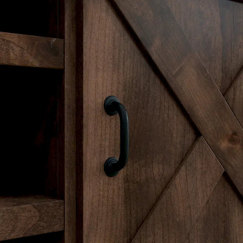 Bridgevine Home Farmhouse 85 inch TV Stand Console for TVs up to 95 inches, No Assembly Required, Aged Whiskey Finish