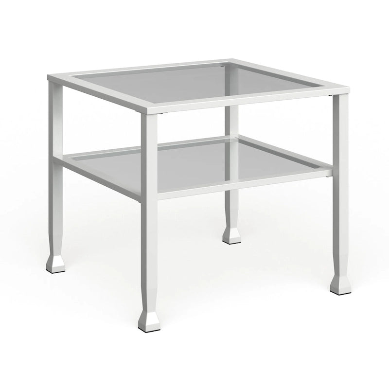 SEI Furniture Jaymes Gold & Metal Glass Top Cocktail Table