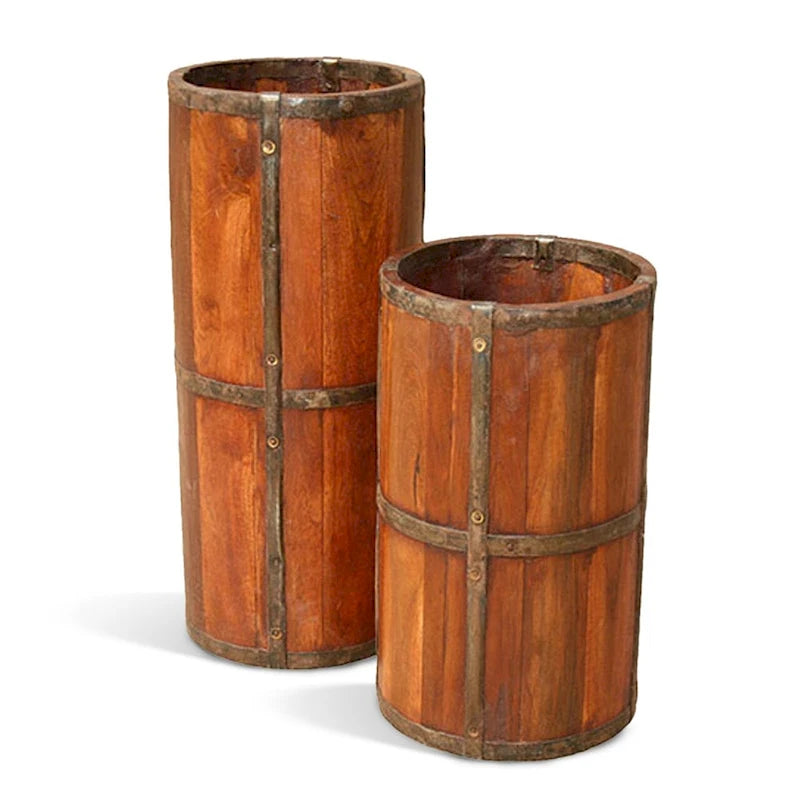 Timbergirl Handmade Rustic Wood Umbrella Stand (India)