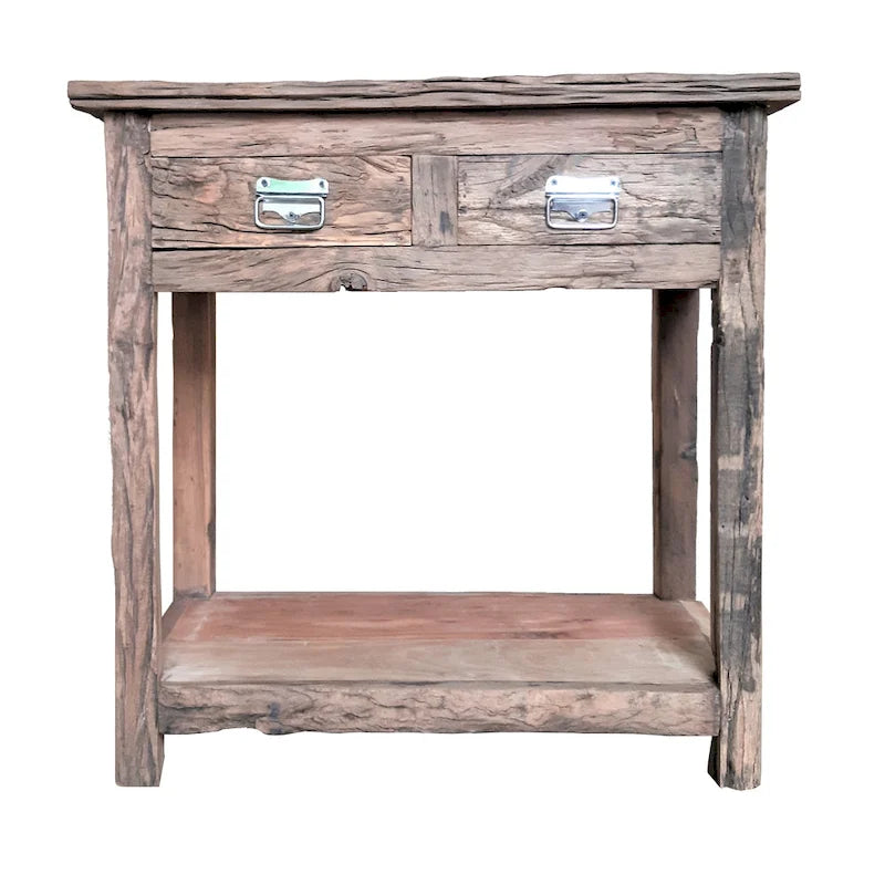 A&B Home Rustic 2-Drawer Kitchen Island