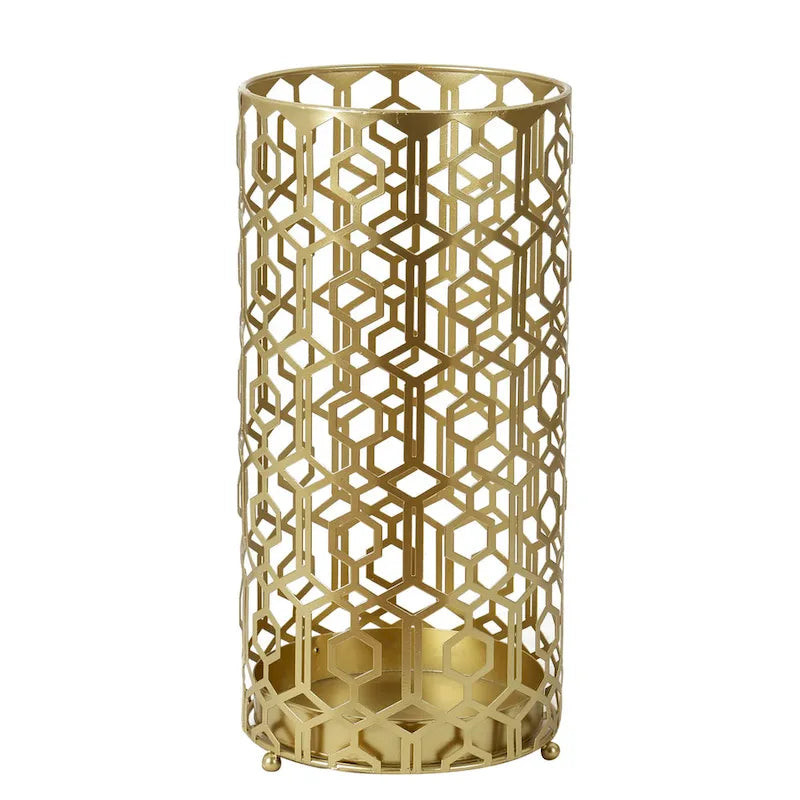 Adeco Multipurpose End Table Metal Shelf Holder Organizer Entrance Umbrella Stand - 9. 25 x 9. 25 x 18. 78