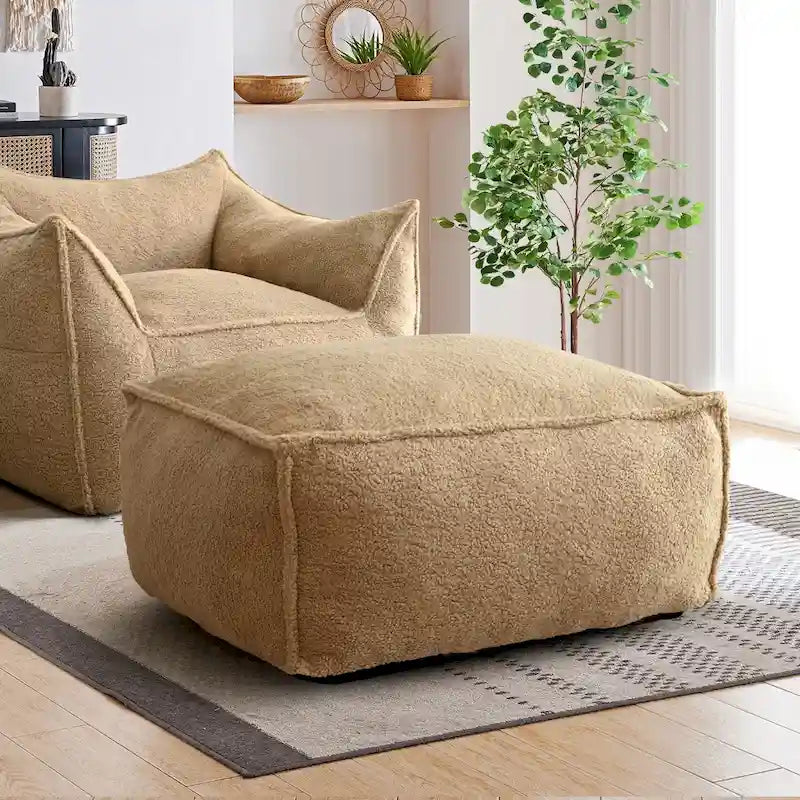 Lazy Sofa Chair Bean Bag Chair Sofa with Ottoman
