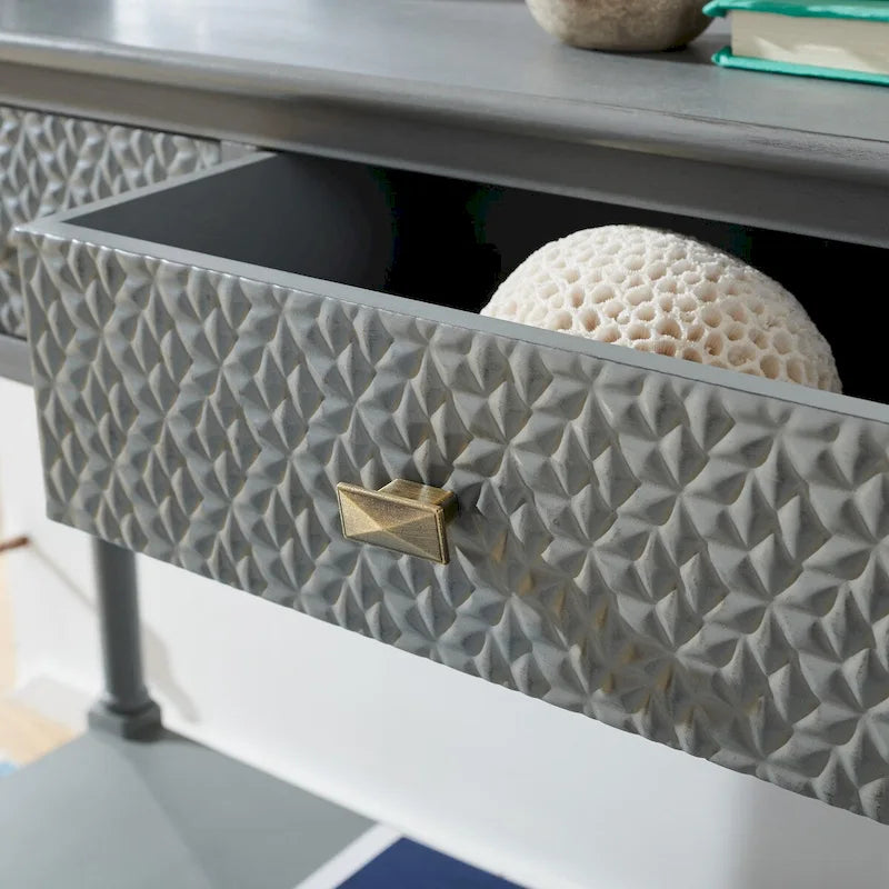 SAFAVIEH Salina 2-Drawer Console Table - 35.5 W x 13 L x 29.5 H - 36Wx13Dx30H