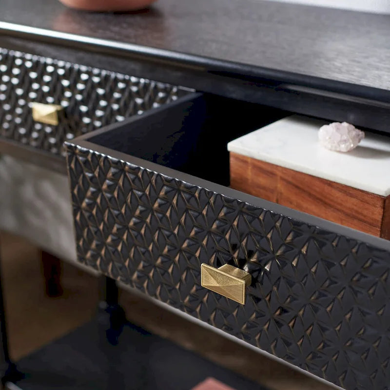 SAFAVIEH Salina 2-Drawer Console Table - 35.5 W x 13 L x 29.5 H - 36Wx13Dx30H