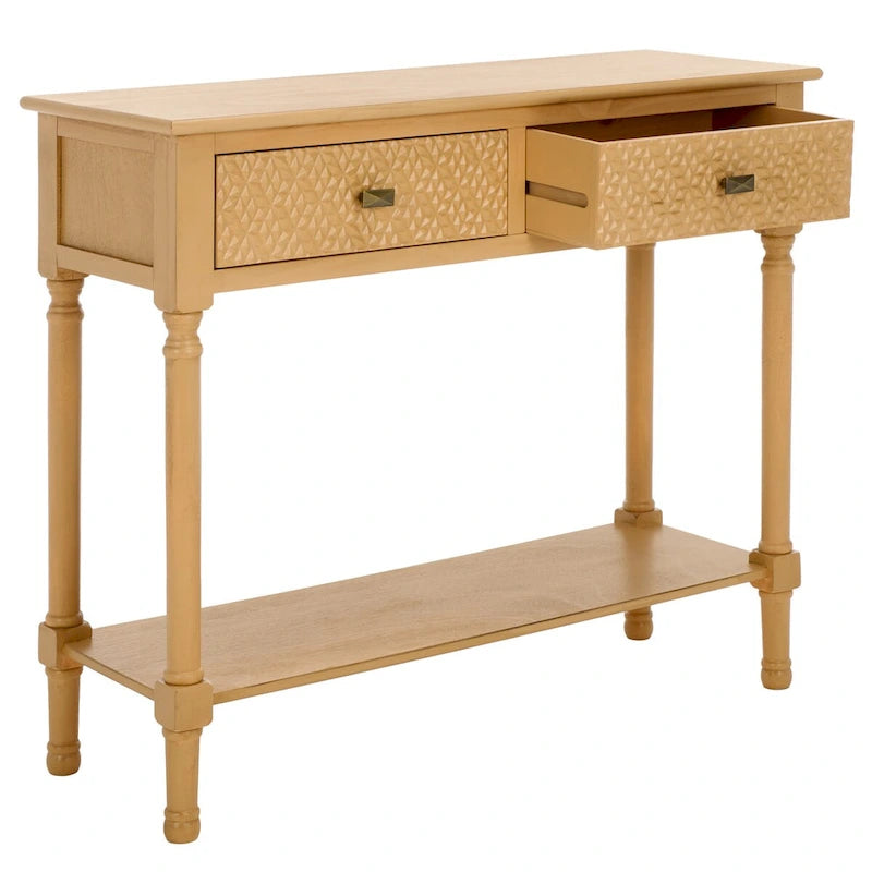 SAFAVIEH Salina 2-Drawer Console Table - 35.5 W x 13 L x 29.5 H - 36Wx13Dx30H