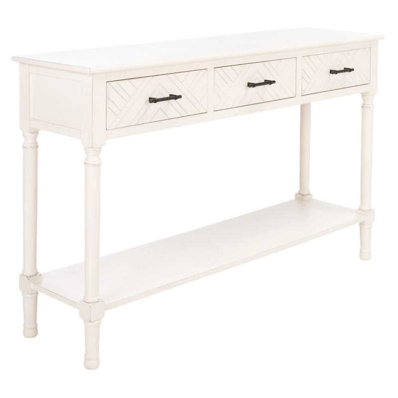 SAFAVIEH Jeanie 3-Drawer Bottom Shelf Console Table - 47.3 W x 13 L x 29.5 H - 47Wx13Dx30H