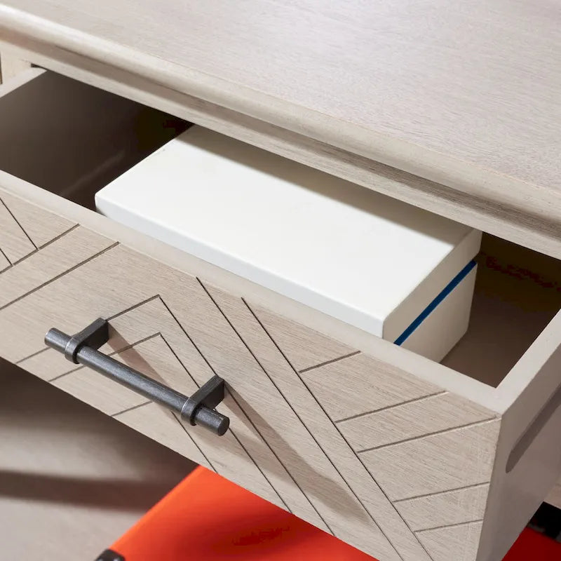 SAFAVIEH Jeanie 3-Drawer Bottom Shelf Console Table - 47.3 W x 13 L x 29.5 H - 47Wx13Dx30H