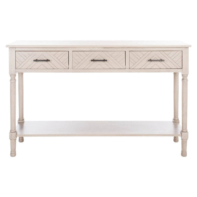 SAFAVIEH Jeanie 3-Drawer Bottom Shelf Console Table - 47.3 W x 13 L x 29.5 H - 47Wx13Dx30H