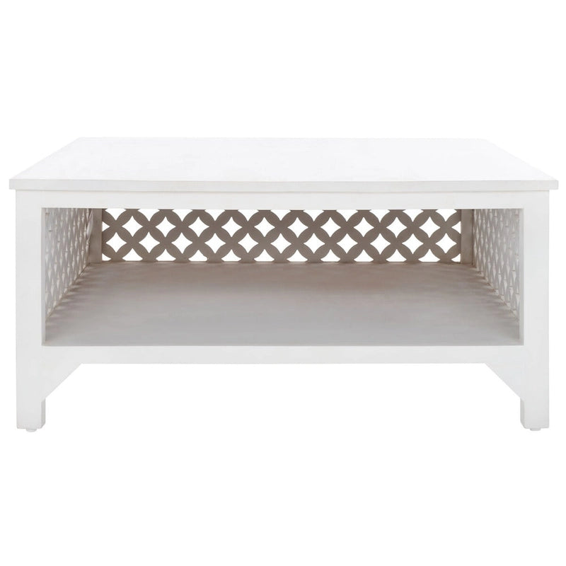 SAFAVIEH Bernardina Square Single Shelf Coffee Table - 34 L x 34 D x 16 H - 34Wx34Dx16H