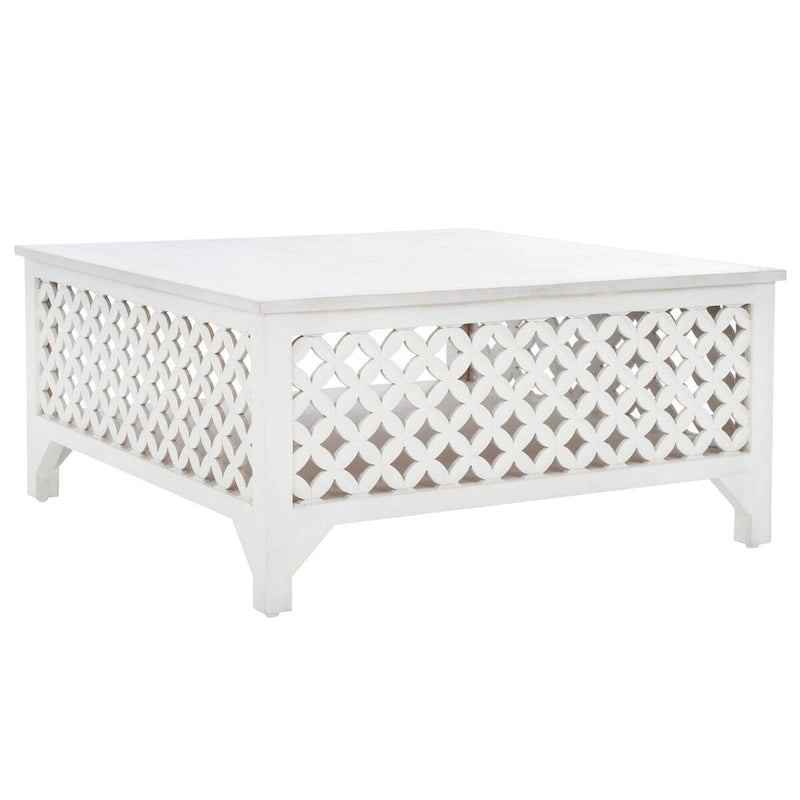 SAFAVIEH Bernardina Square Single Shelf Coffee Table - 34 L x 34 D x 16 H - 34Wx34Dx16H