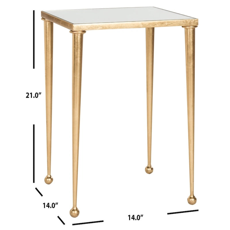 SAFAVIEH Jetty Antique Gold Leaf End Table - 14 x 14 x 21 - 14Wx14Dx21H