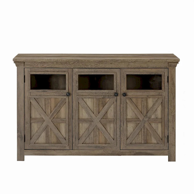 53 Farmhouse 3-Doors Cabinet Buffet Sideboard Cabinet - N/A