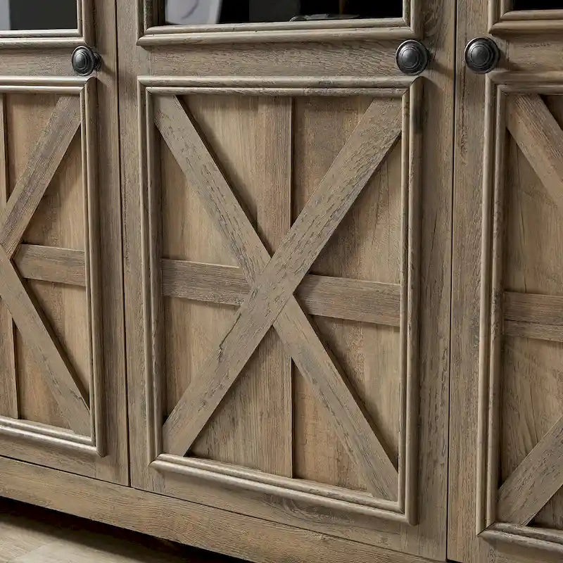 53 Farmhouse 3-Doors Cabinet Buffet Sideboard Cabinet - N/A