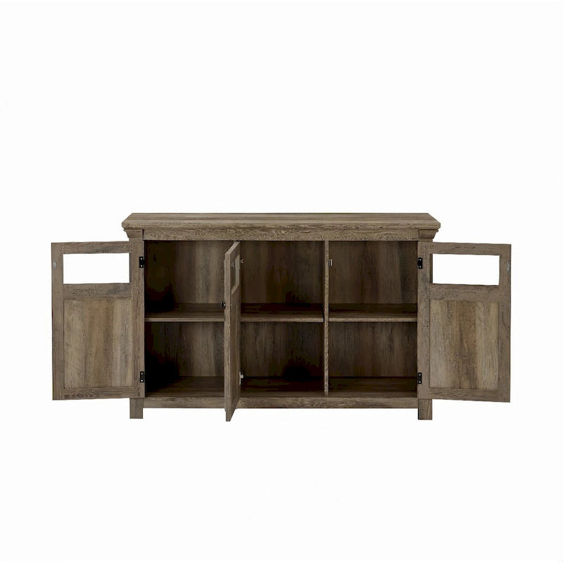 53 Farmhouse 3-Doors Cabinet Buffet Sideboard Cabinet - N/A