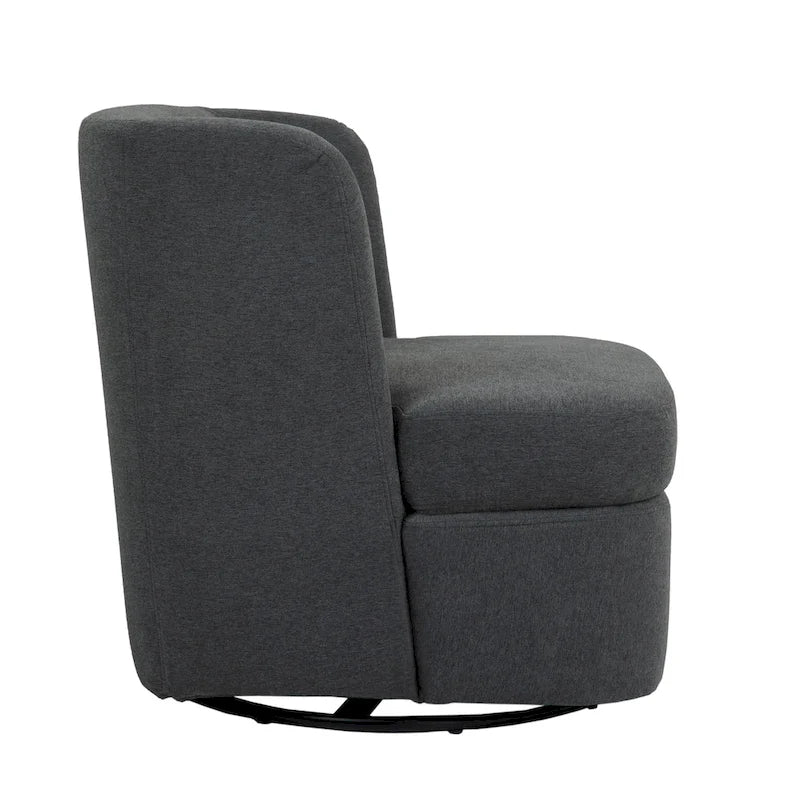 Swivel Accent chairs With Boucle Linen Fabric Set of 2