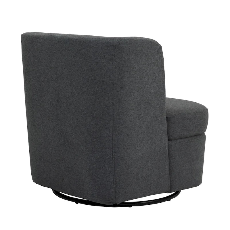 Swivel Accent chairs With Boucle Linen Fabric Set of 2