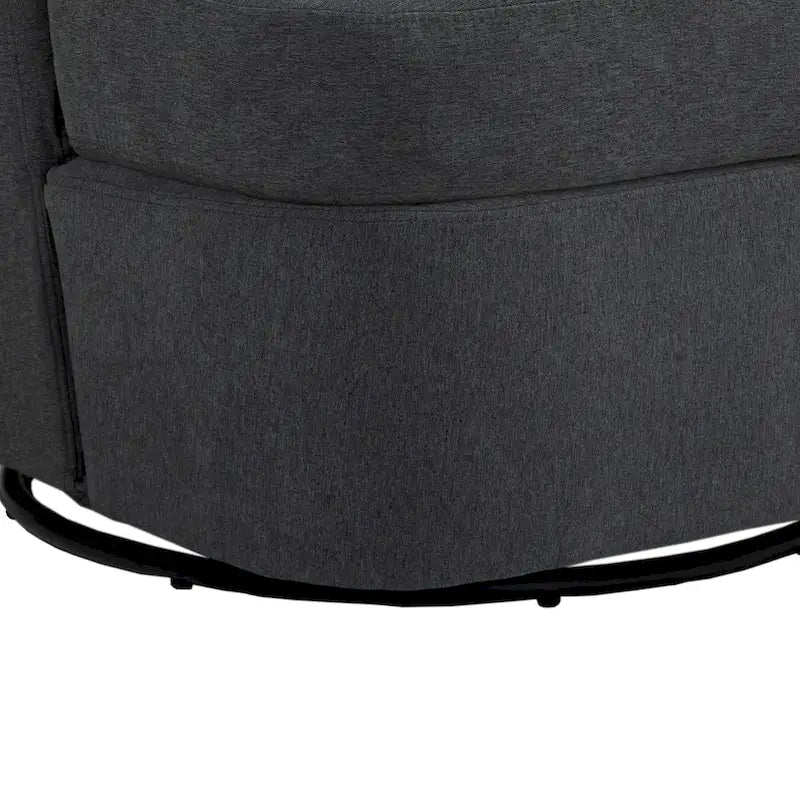 Swivel Accent chairs With Boucle Linen Fabric Set of 2