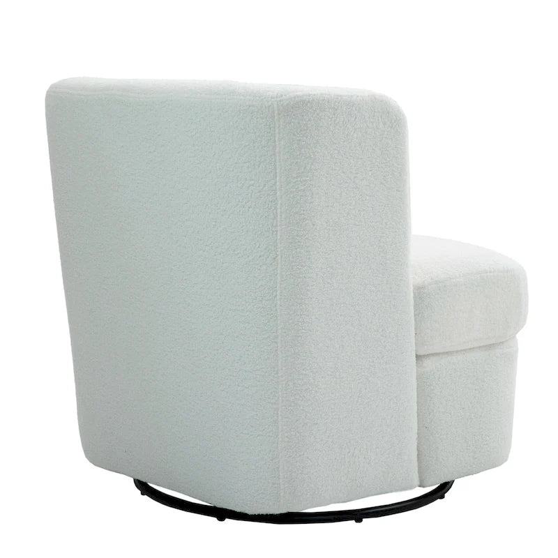 Swivel Accent chairs With Boucle Linen Fabric Set of 2