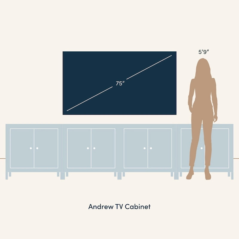 Andrew Bohemian Entryway Storage Cabinet or Kitchen Sideboard Credenza, TV Stand or Rattan Accent Cabinet with Metal Legs