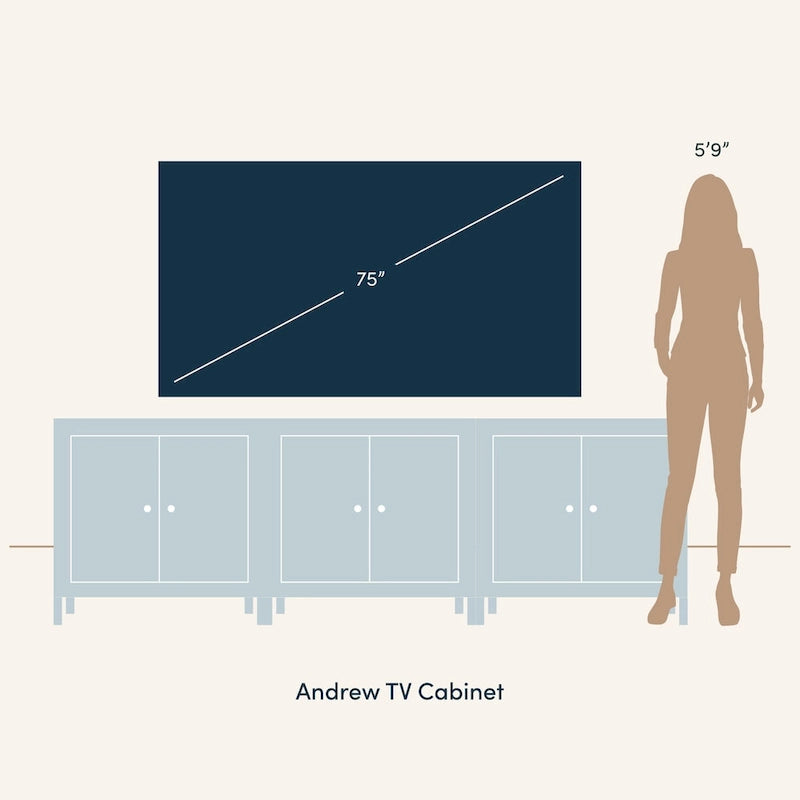 Andrew Bohemian Entryway Storage Cabinet or Kitchen Sideboard Credenza, TV Stand or Rattan Accent Cabinet with Metal Legs
