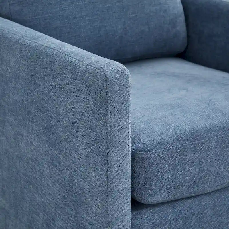 Square Upholstered Swivel Accent Chair