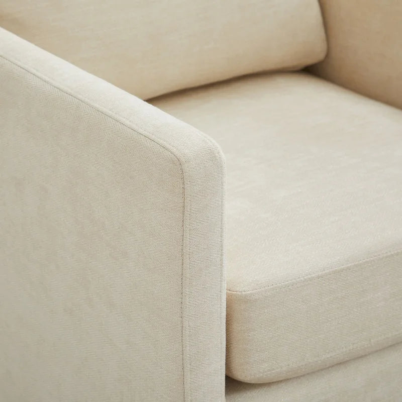 Square Upholstered Swivel Accent Chair