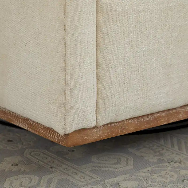 Square Upholstered Swivel Accent Chair