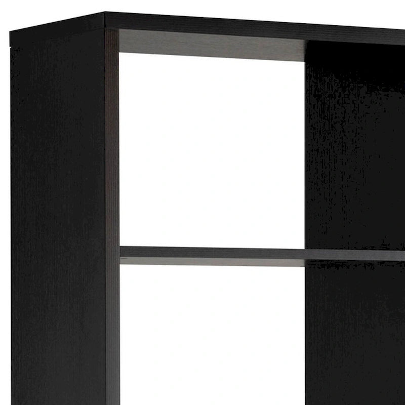 69 Inch Modern Display Cabinet with 7 Multilevel Shelves, 3 Doors, Black