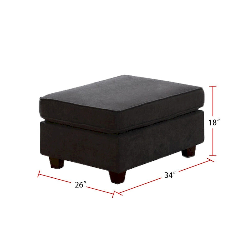 7 Piece Modular L-Shape Sectional Sofa with Ottoman