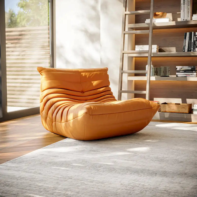 Furgle Microfiber Leather Sofa Ergonomic Design Lazy Sofa Floor Sofa