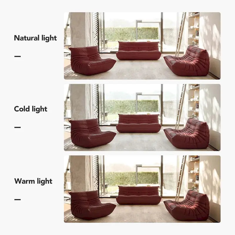 Furgle Microfiber Leather Sofa Ergonomic Design Lazy Sofa Floor Sofa