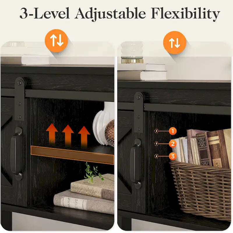 46 Console Table with Sliding Barn Door