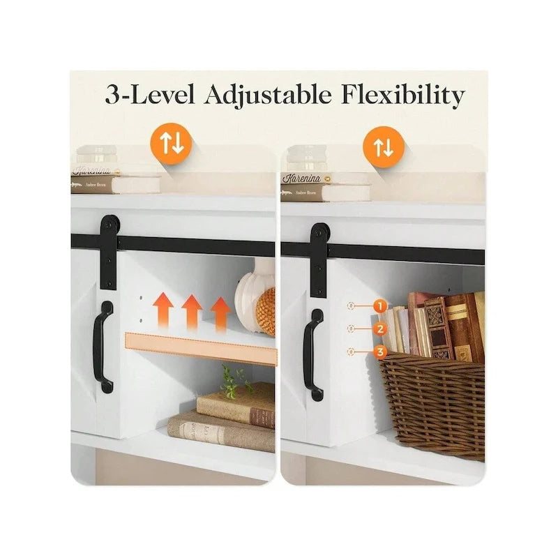 46 Console Table with Sliding Barn Door