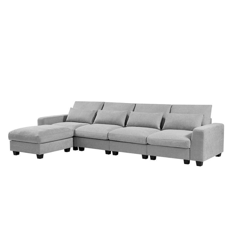 Modern Large L-Shape Sectional Convertible Sofa Couch with Reversible Chaise
