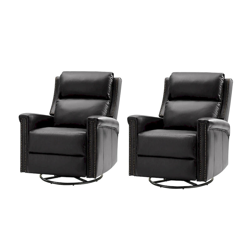 Tobias Traditional Swivel And Rocker Power Recliner Set of 2 by HULALA HOME