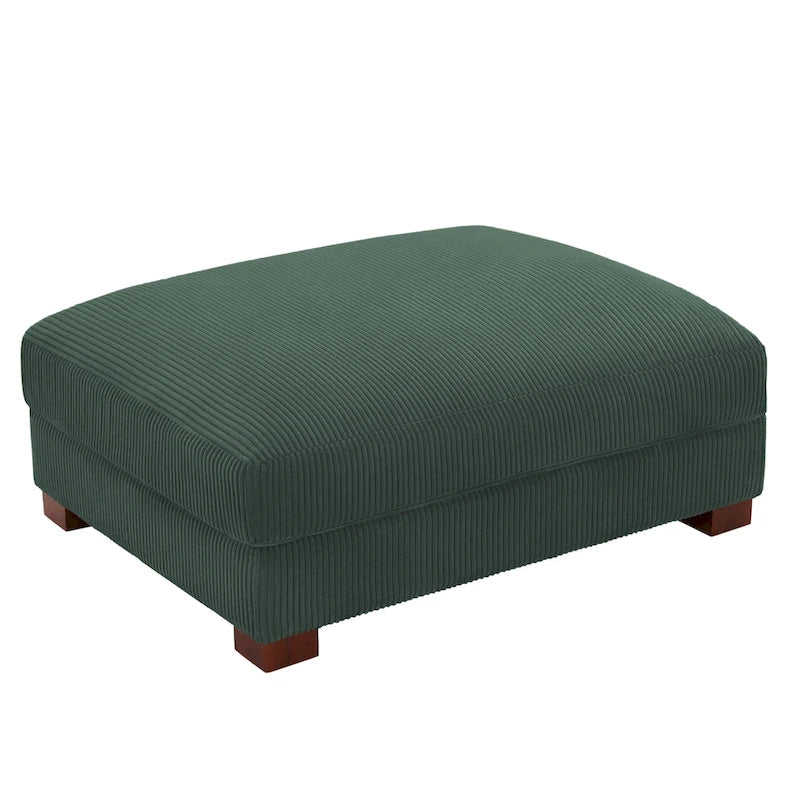 Rectangle Corduroy Ottoman for Living Room